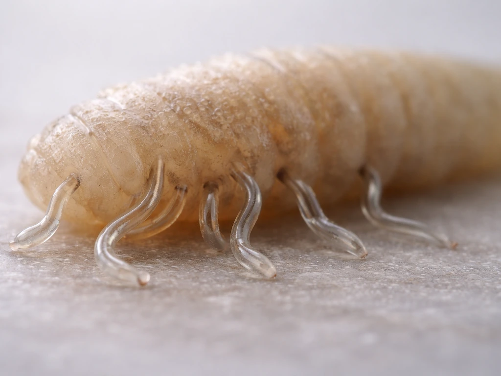 Microscopische aaltjes (Steinernema feltiae) die emeltlarven binnendringen, biologisch bestrijden van dichtbij.